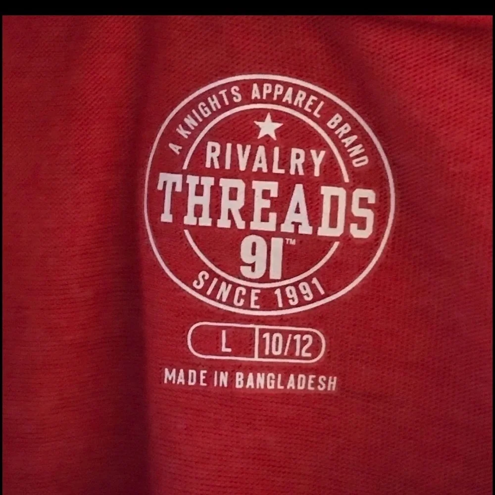 Rivalry Threads Red and White Kids V-Neck Jersey